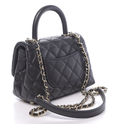 Chanel Caviar Quilted Extra Mini Coco Handle Flap Black 3 of 11