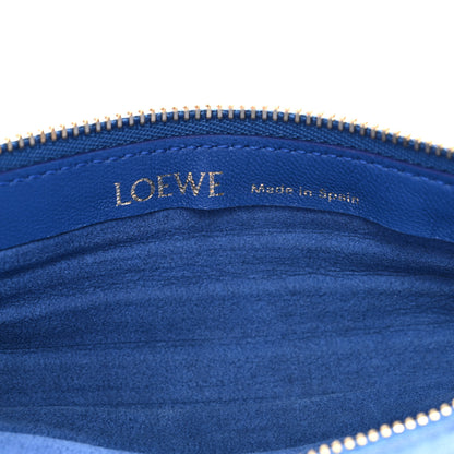 Loewe Lambskin Pleated Bracelet Pouch Shoulder Bag Royal Blue 6 of 6
