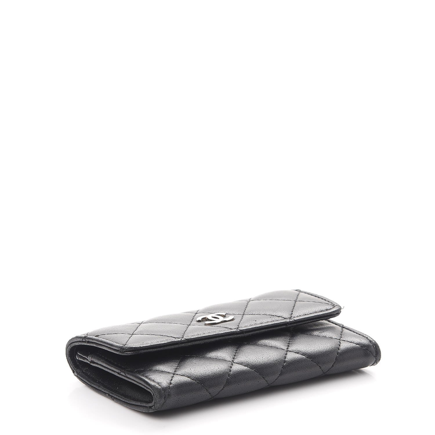 Chanel Lambskin Quilted Flap Card Holder Black 4 of 9