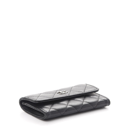 Chanel Lambskin Quilted Flap Card Holder Black 4 of 9