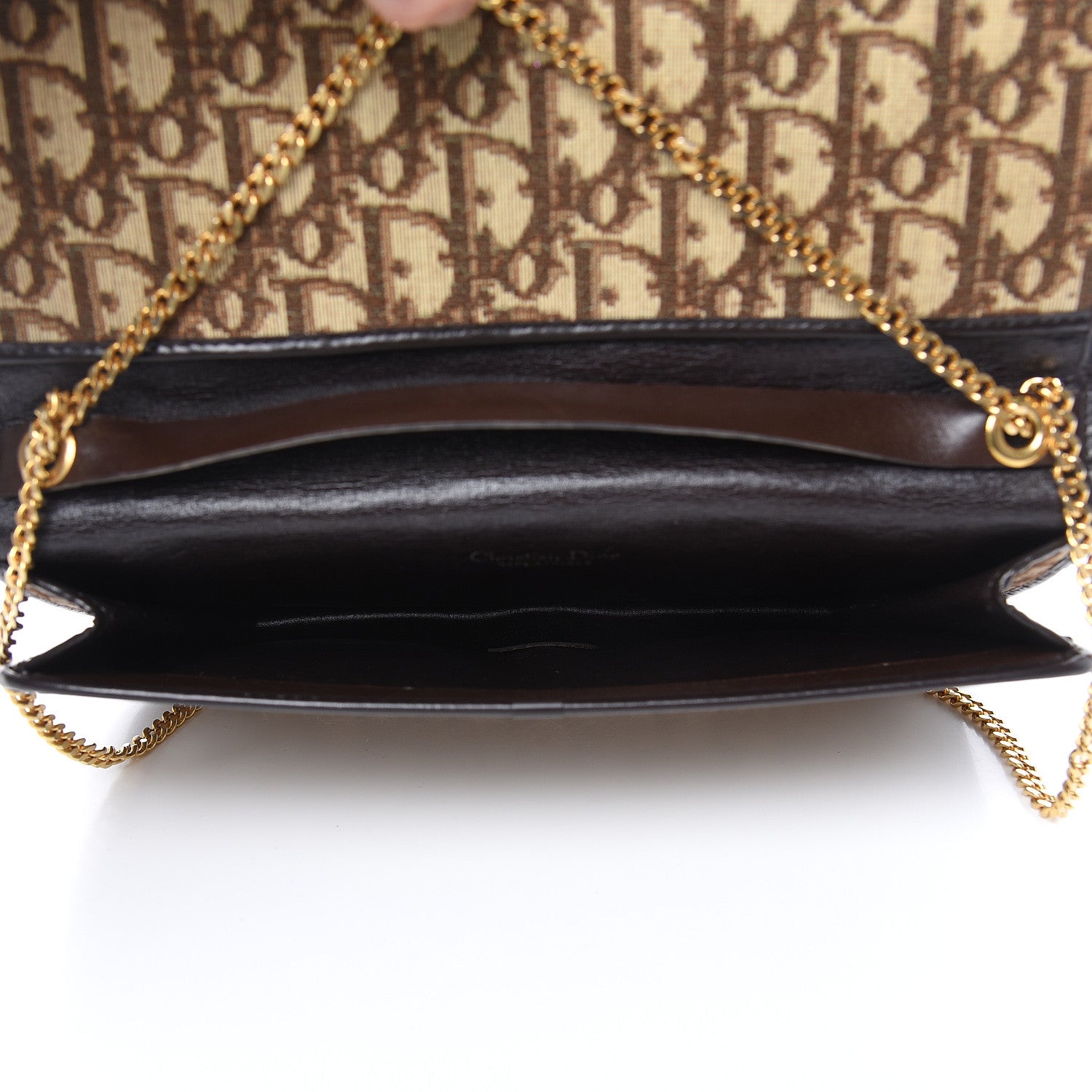 Christian Dior Monogram Chain Flap Brown 5 of 12
