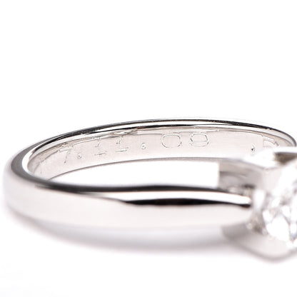 Harry Winston Platinum Diamond .51ct HW Logo Engagement Set Ring 47 4 6 of 8