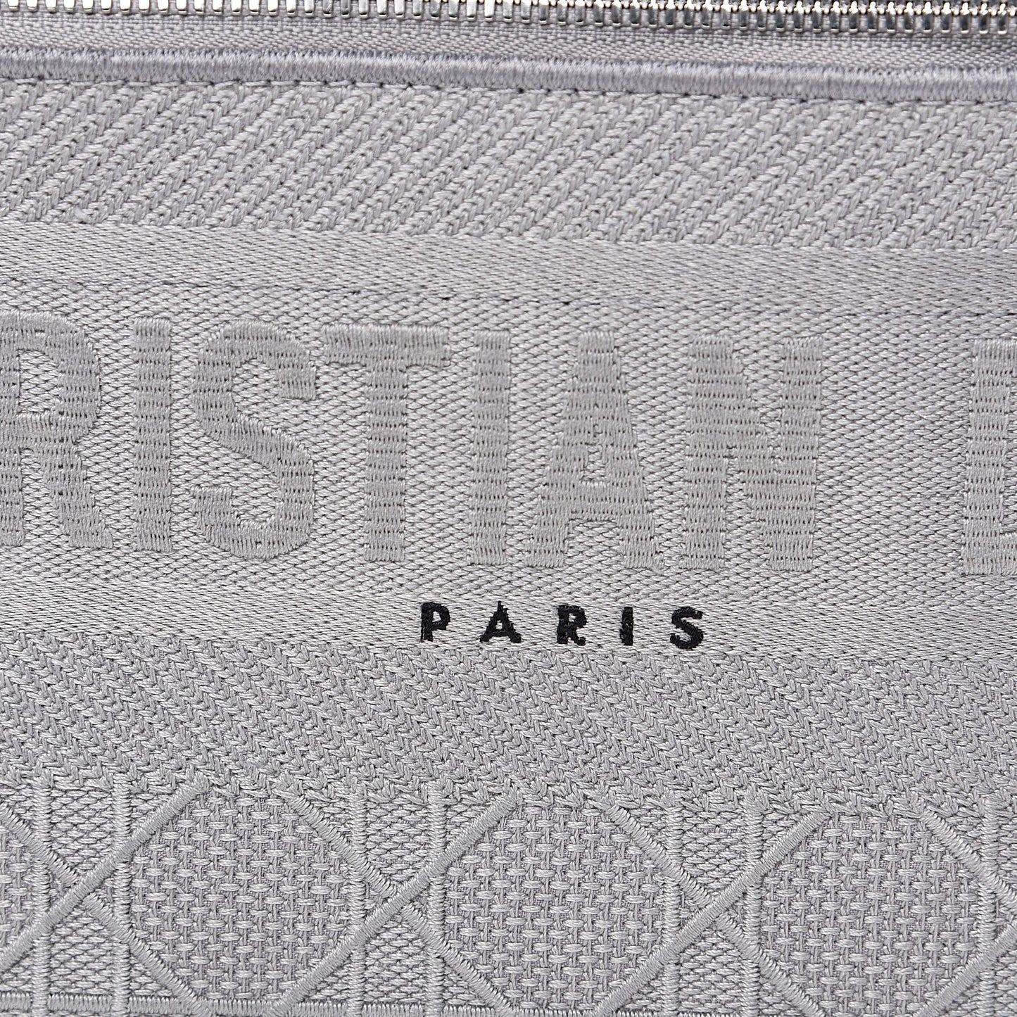 Canvas Embroidered Cannage Diortravel Vanity Case Grey