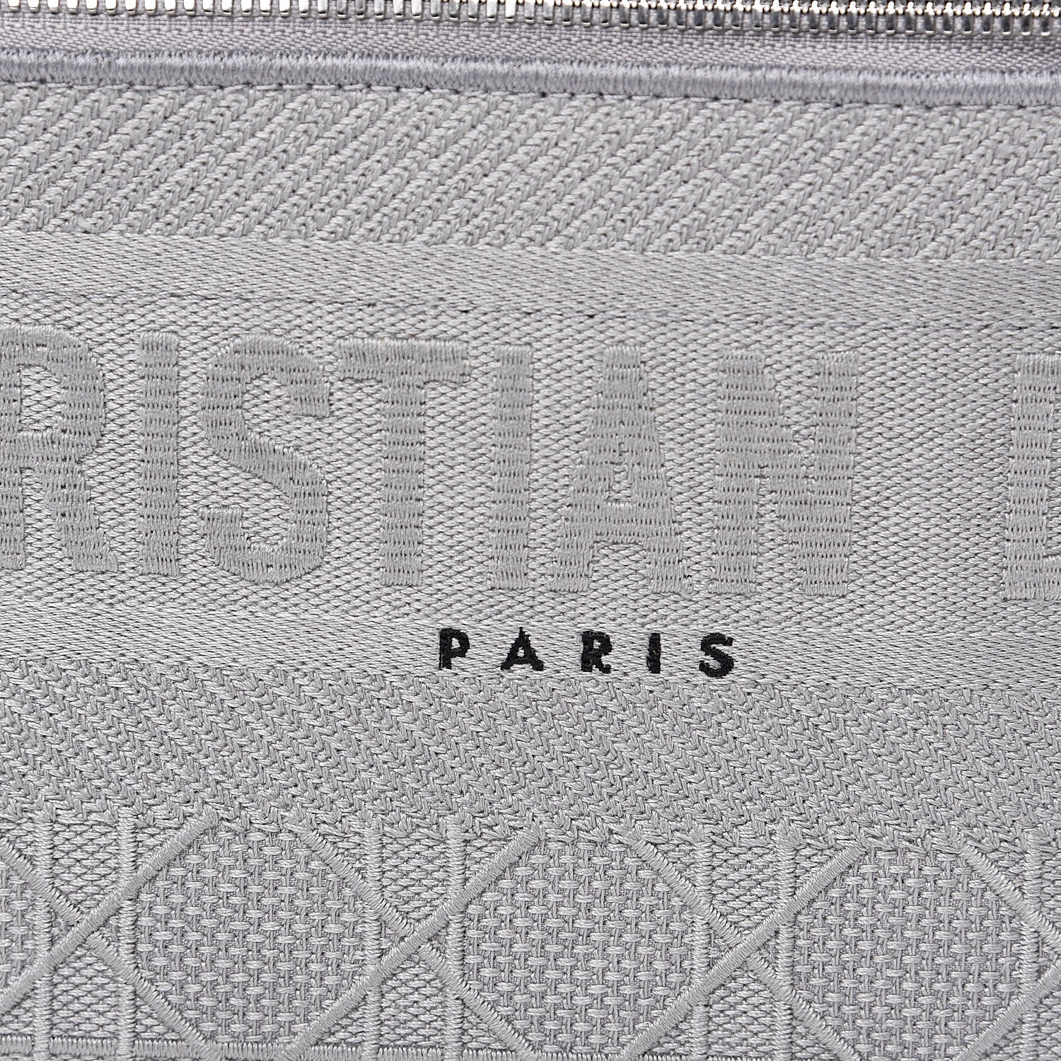 Christian Dior Canvas Embroidered Cannage Diortravel Vanity Case Grey 6 of 9