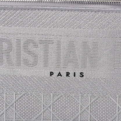 Christian Dior Canvas Embroidered Cannage Diortravel Vanity Case Grey 6 of 9