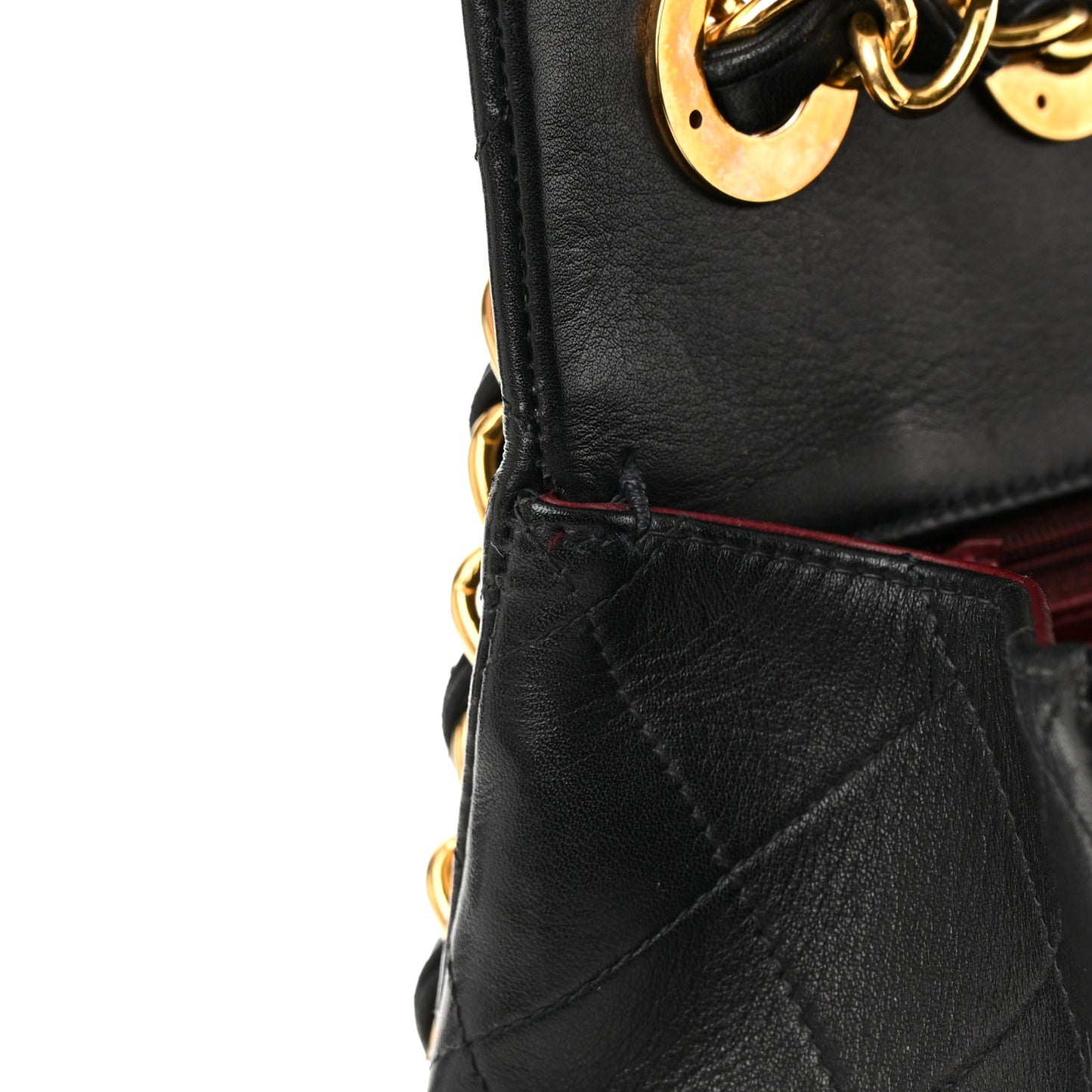 Lambskin Quilted XL Jumbo Single Flap Black