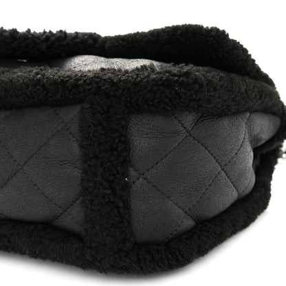 Chanel Shearling Quilted Jumbo Single Flap Black 9 of 9