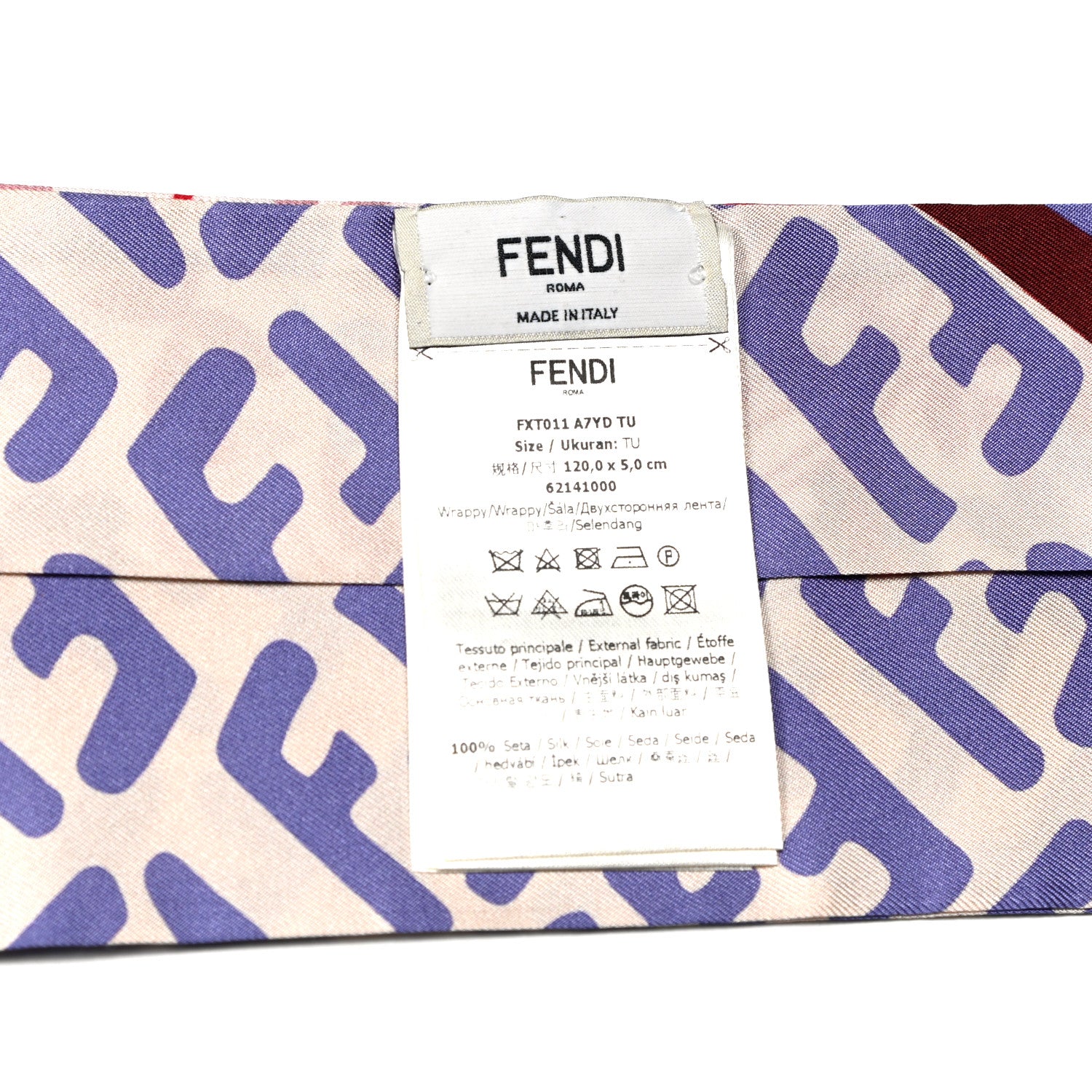 Fendi Silk FF Bandeau White Multicolor 1 of 4