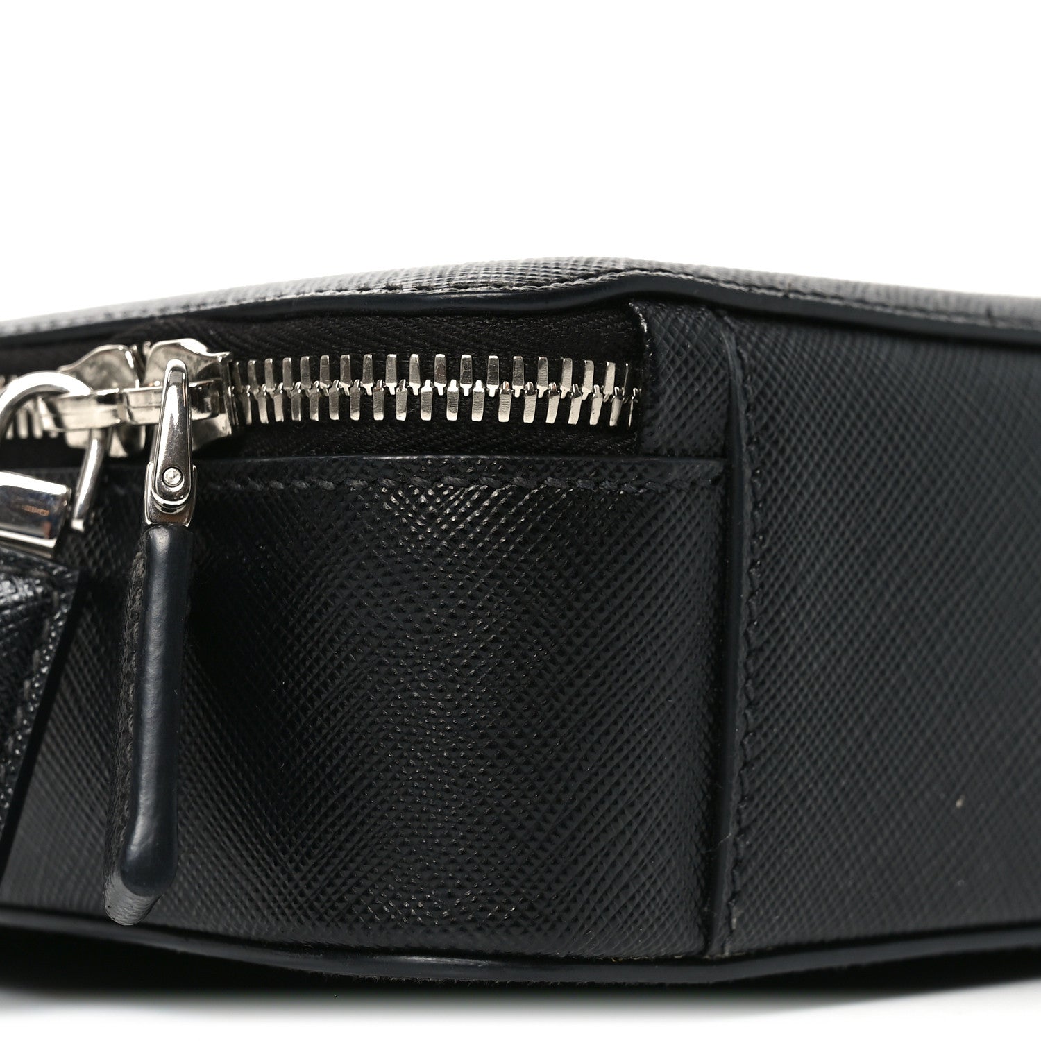 Prada Saffiano Travel Medium Brique Crossbody Bag Black Black 7 of 8