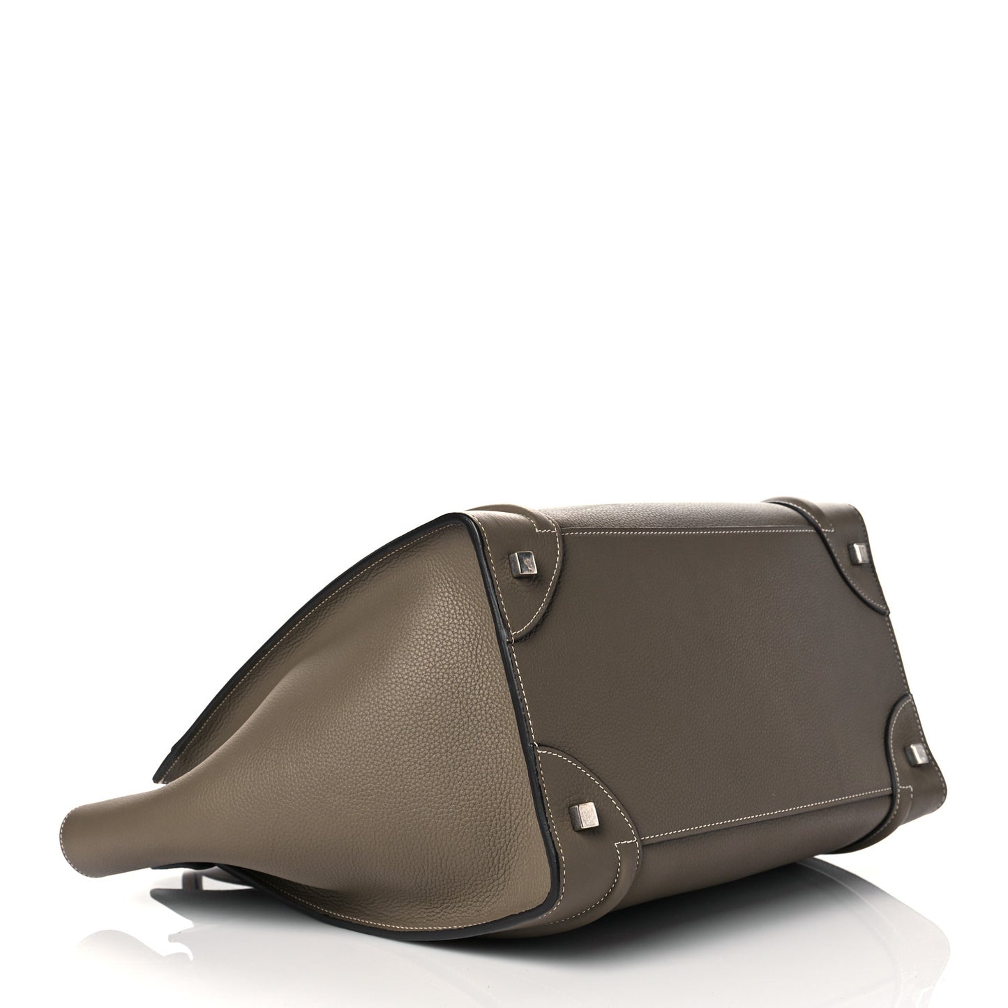Drummed Calfskin Mini Luggage Bag Souris