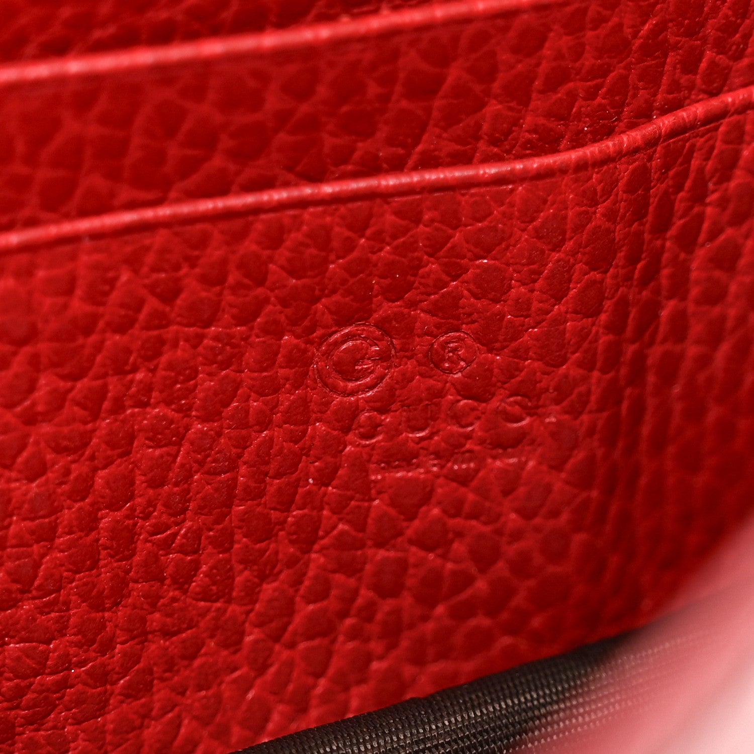 Gucci Dollar Calfskin Interlocking G Chain Wallet Red 6 of 10
