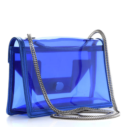 Saint Laurent Calfskin Metallic PVC Mini Betty Blue 3 of 9