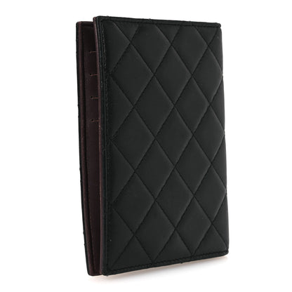 Chanel Lambskin Quilted Passport Holder Black 3 of 10
