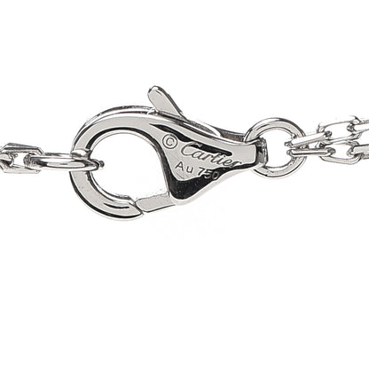 Cartier 18K White Gold 2 Diamond LOVE Necklace 4 of 6