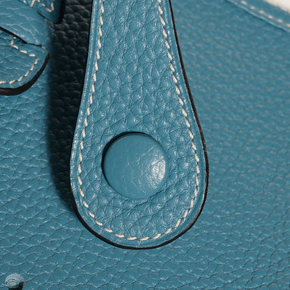 Hermes Taurillon Clemence Evelyne III PM Blue Jean 9 of 16