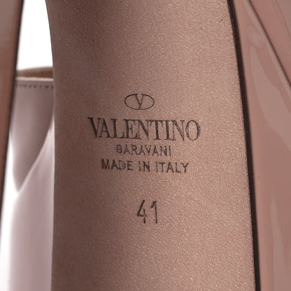 Valentino Garavani Patent Tan-Go 55/155mm Platform Sandals 41 Rose Cannelle 7 of 15