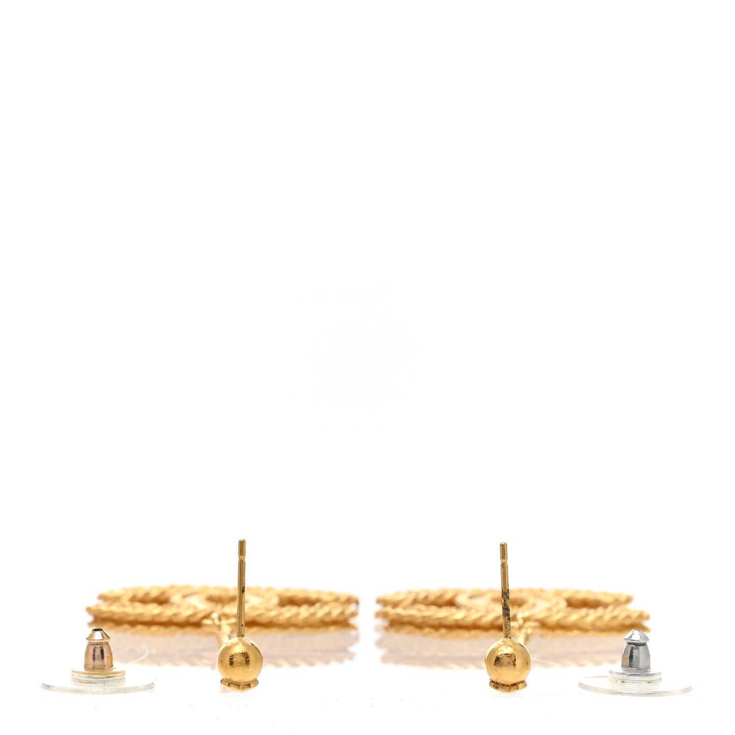 CC Drop Earrings Matte Gold