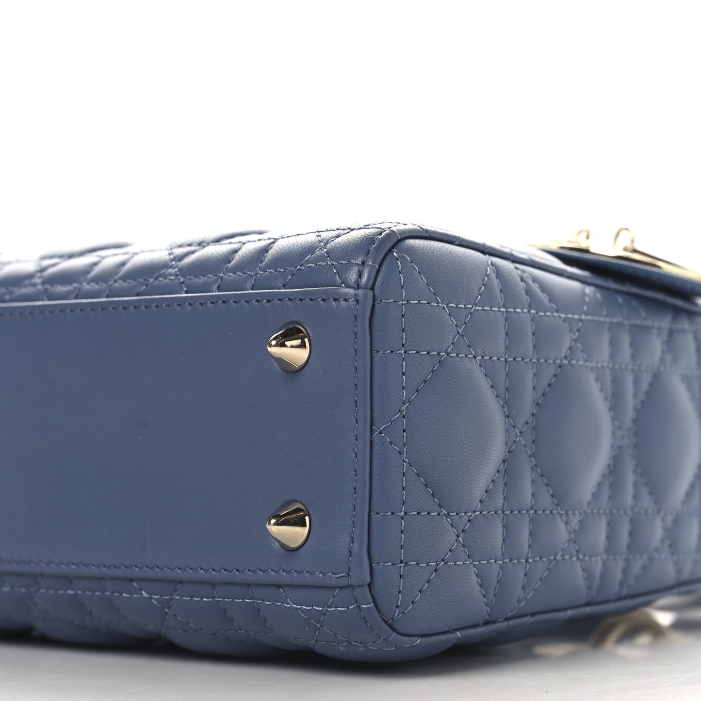 Lambskin Cannage Small My ABCDior Lady Dior Denim Blue