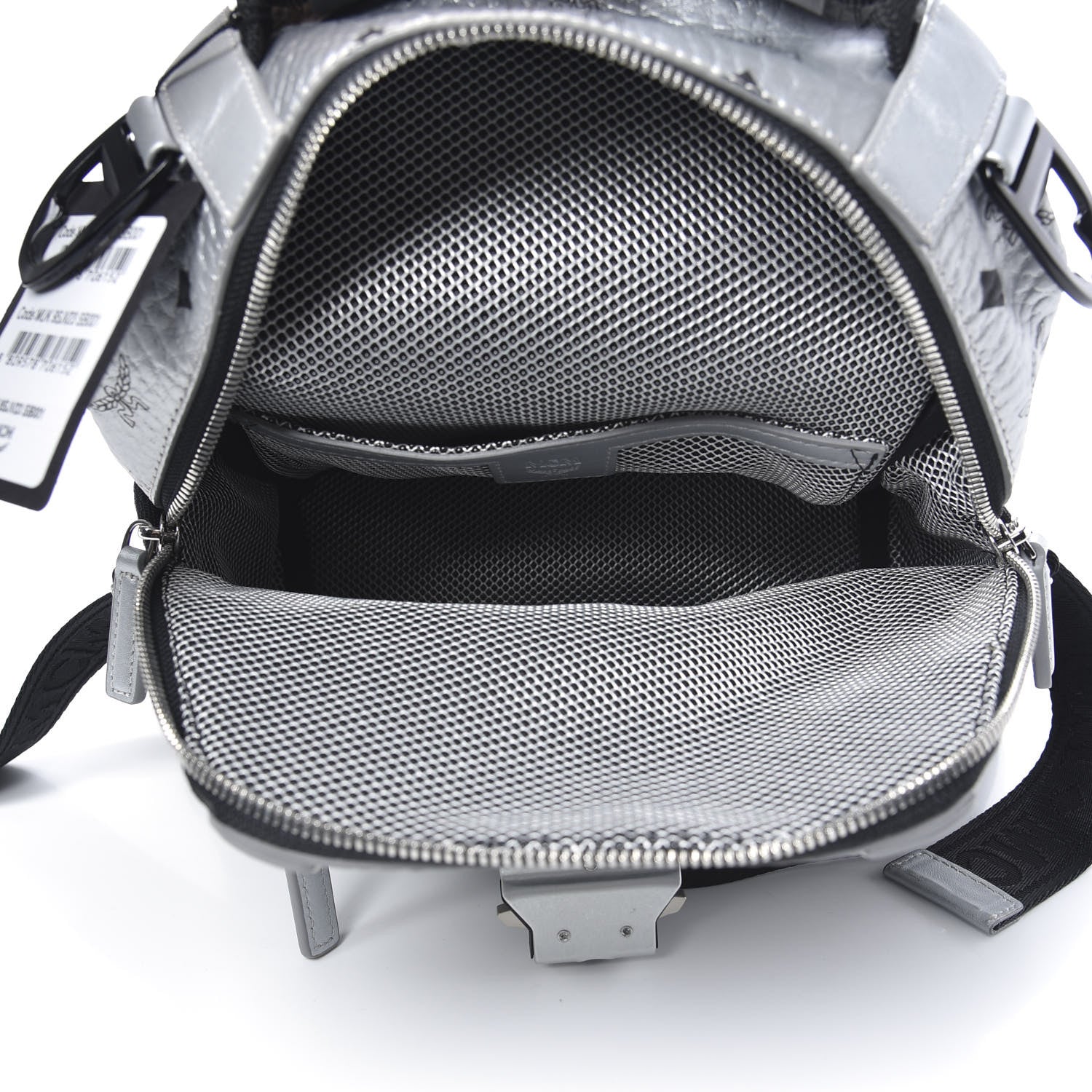 MCM Visetos Small Jemison Backpack Silver 4 of 9