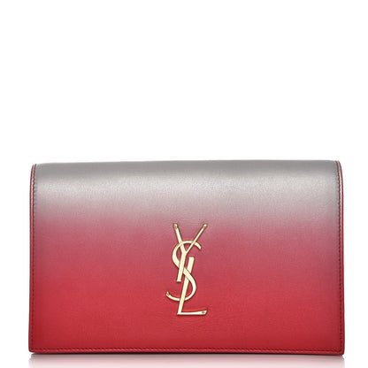 Saint Laurent Soft Calfskin Degrade Small Monogram Clutch Red Flame 1 of 8