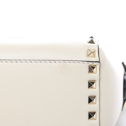 Valentino Garavani Vitello Mini Rockstud Double Handle Tote Ivory 9 of 13