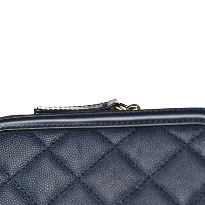 Chanel Caviar Quilted Medium CC Filigree Vanity Case Navy 12 of 12