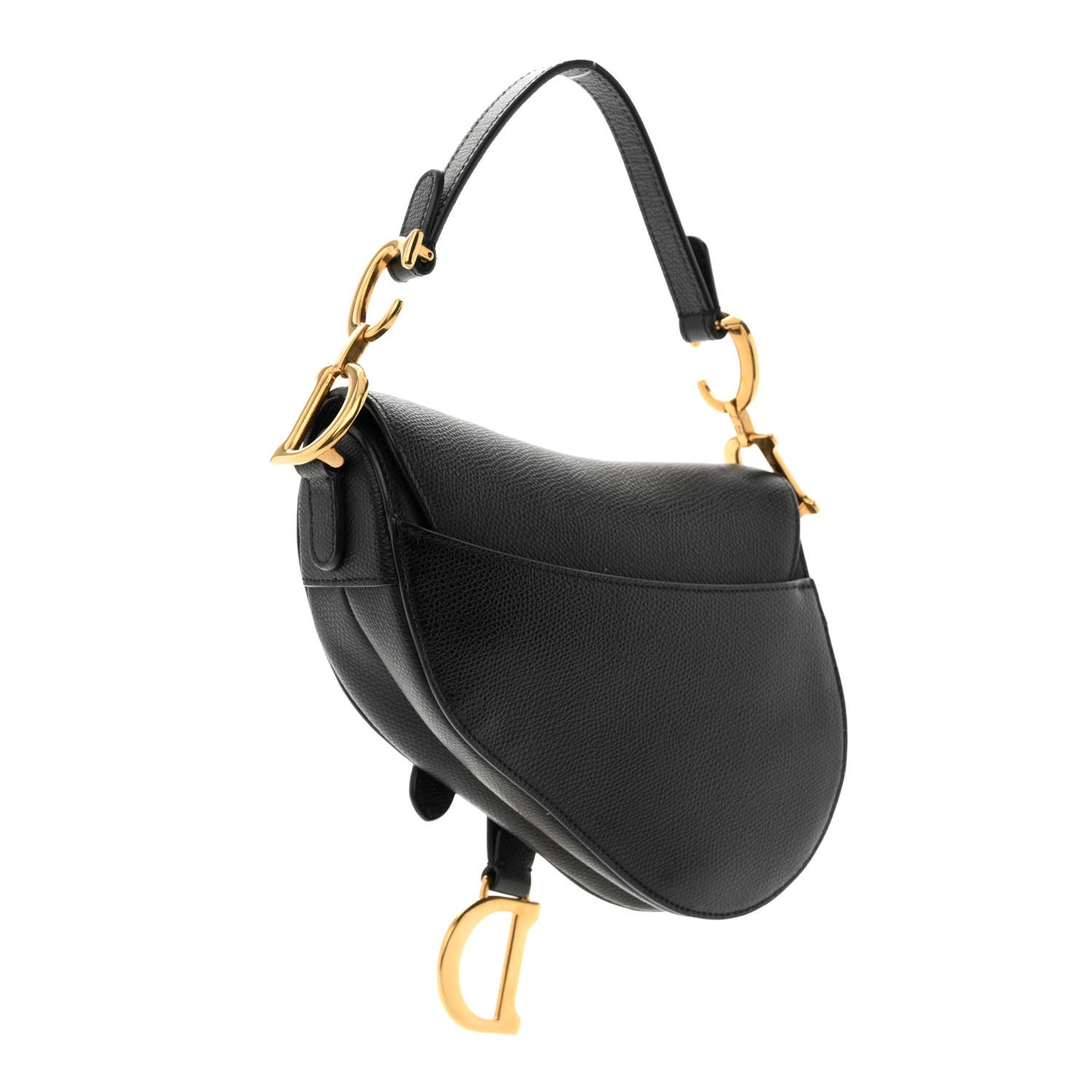 Christian Dior Grained Calfskin Mini Saddle Bag Black 3 of 11