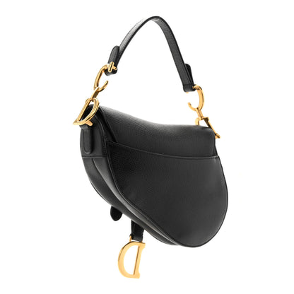 Christian Dior Grained Calfskin Mini Saddle Bag Black 3 of 11