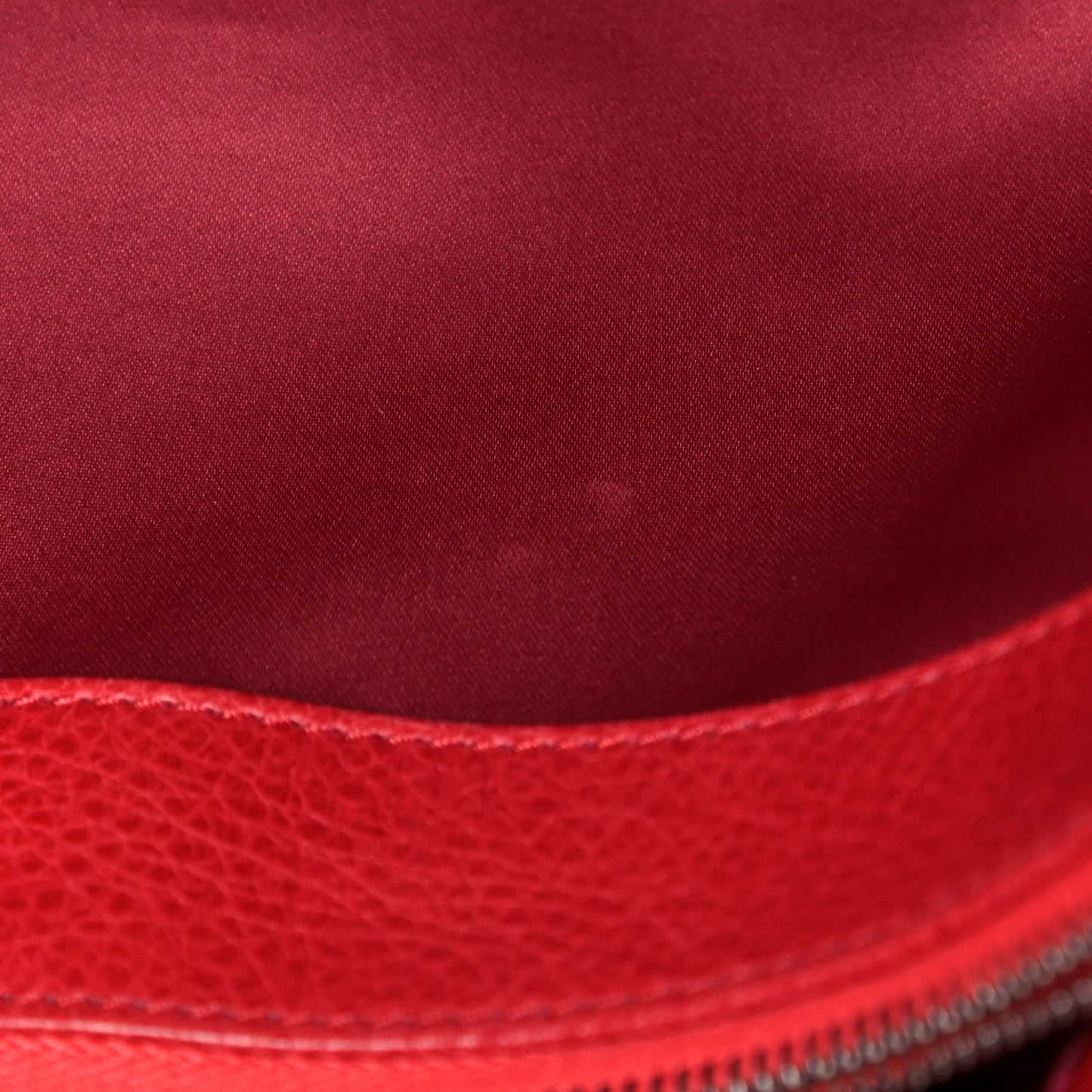 Glazed Calfskin Large On The Road Tote Red