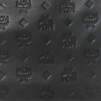 MCM Calfskin Ottomar Monogram Essential Boston Bag Black 9 of 11