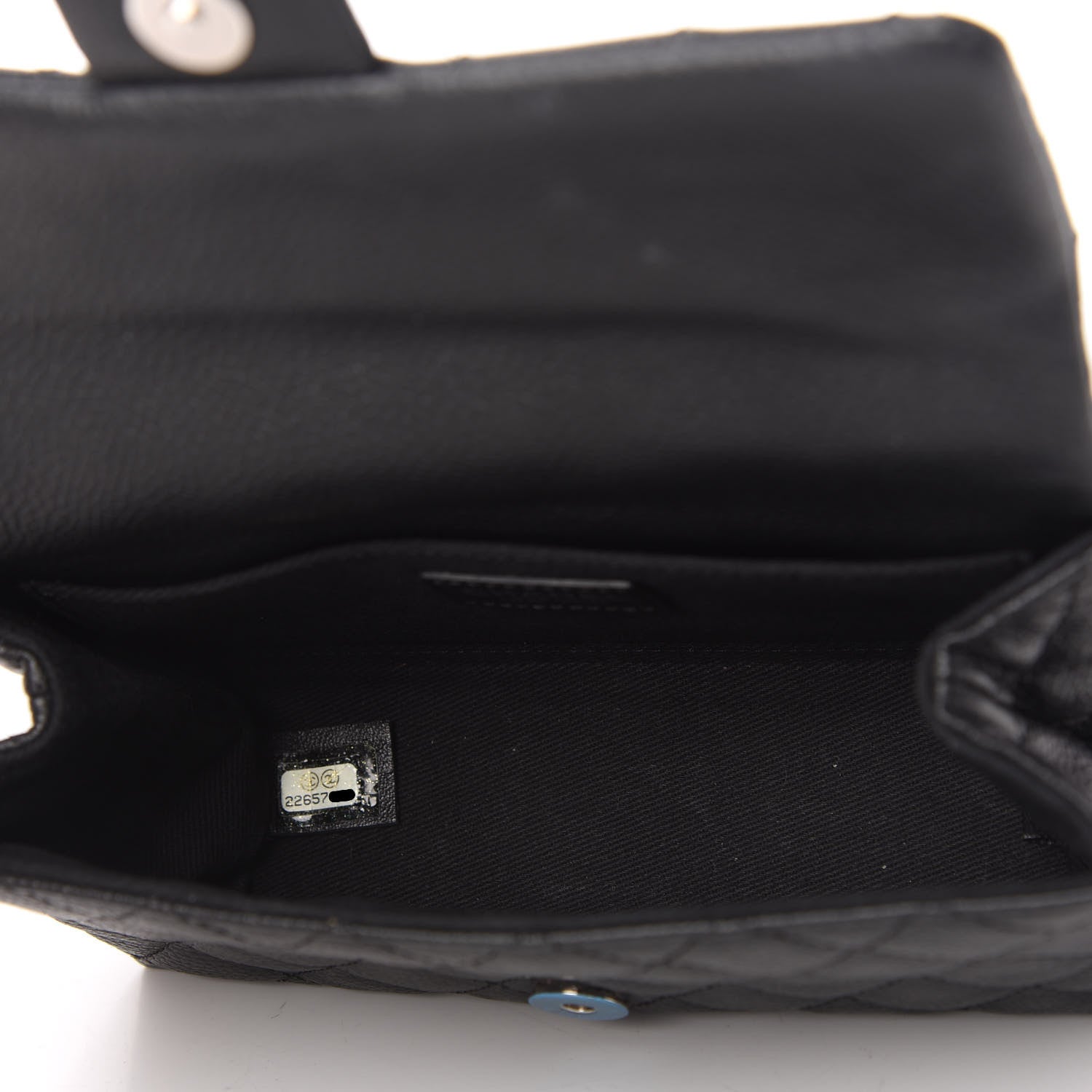 Chanel Grained Calfskin Quilted 2.55 Reissue Flap Belt Bag Clutch Black 5 of 10