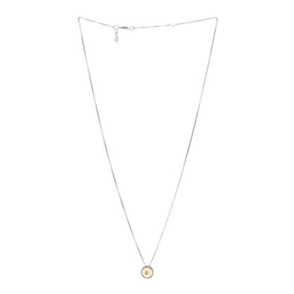 David Yurman Sterling Silver 18K Yellow Gold 8mm Petite Chatelaine Pendant Necklace 2 of 5