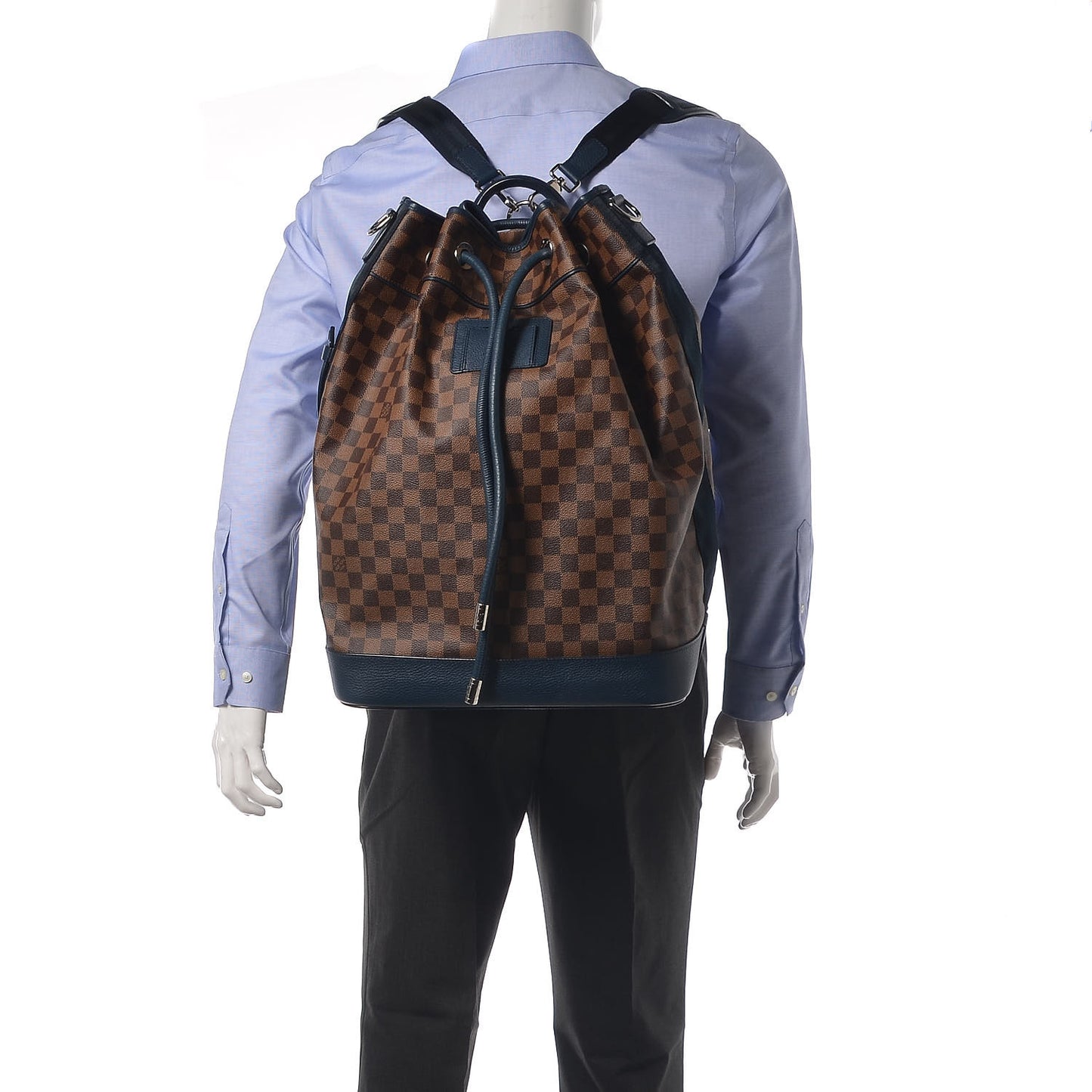 Damier Ebene Sac Marin Backpack Blue Marine