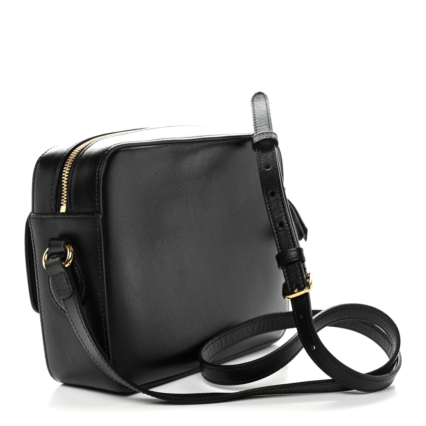 Textured Calfskin Small Horsebit 1955 Shoulder Bag Black