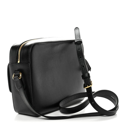 Gucci Textured Calfskin Small Horsebit 1955 Shoulder Bag Black 3 of 10