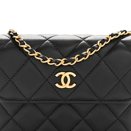 Chanel Lambskin Quilted Pearl Crush Flap With Chain Black 9 of 12