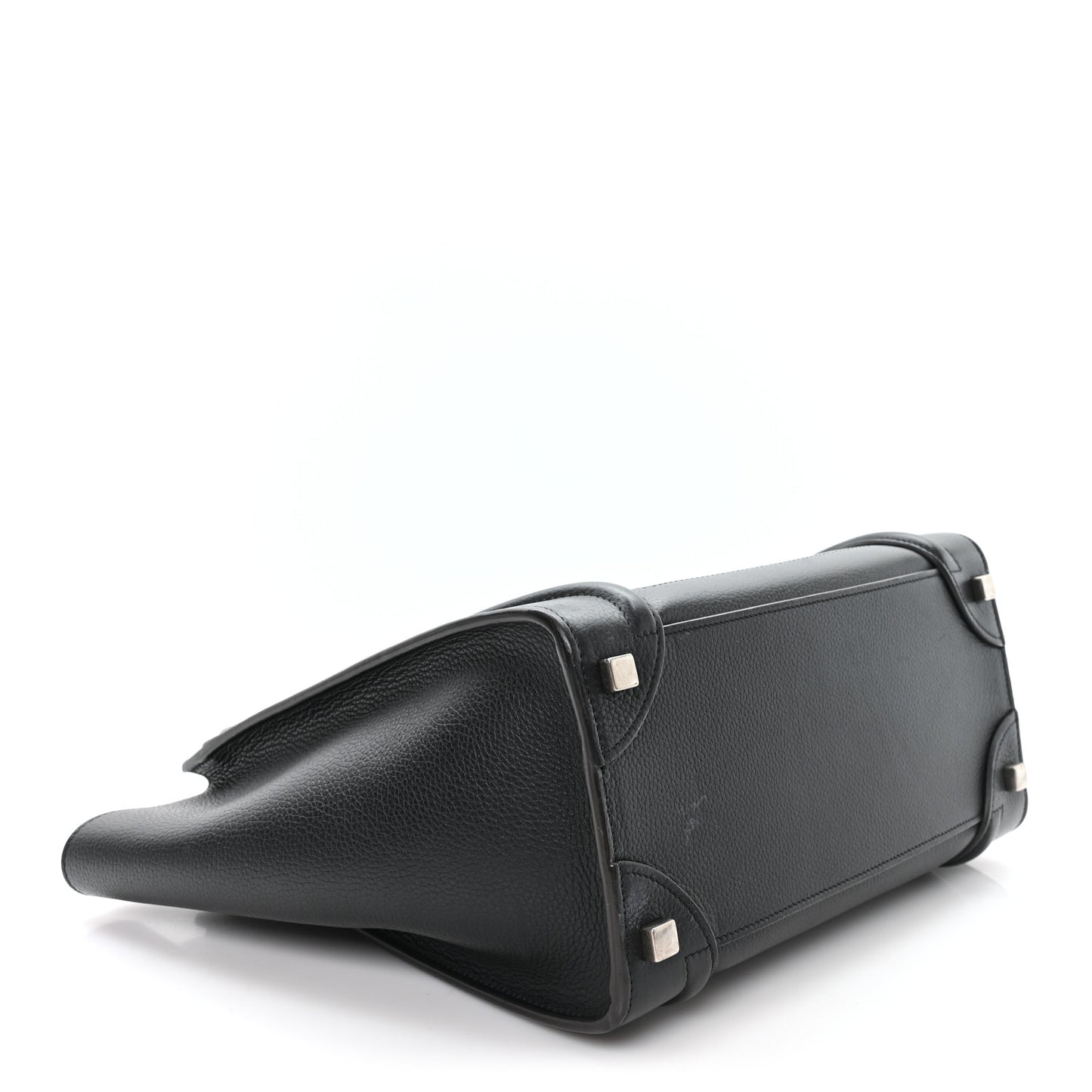 Drummed Calfskin Micro Luggage Black