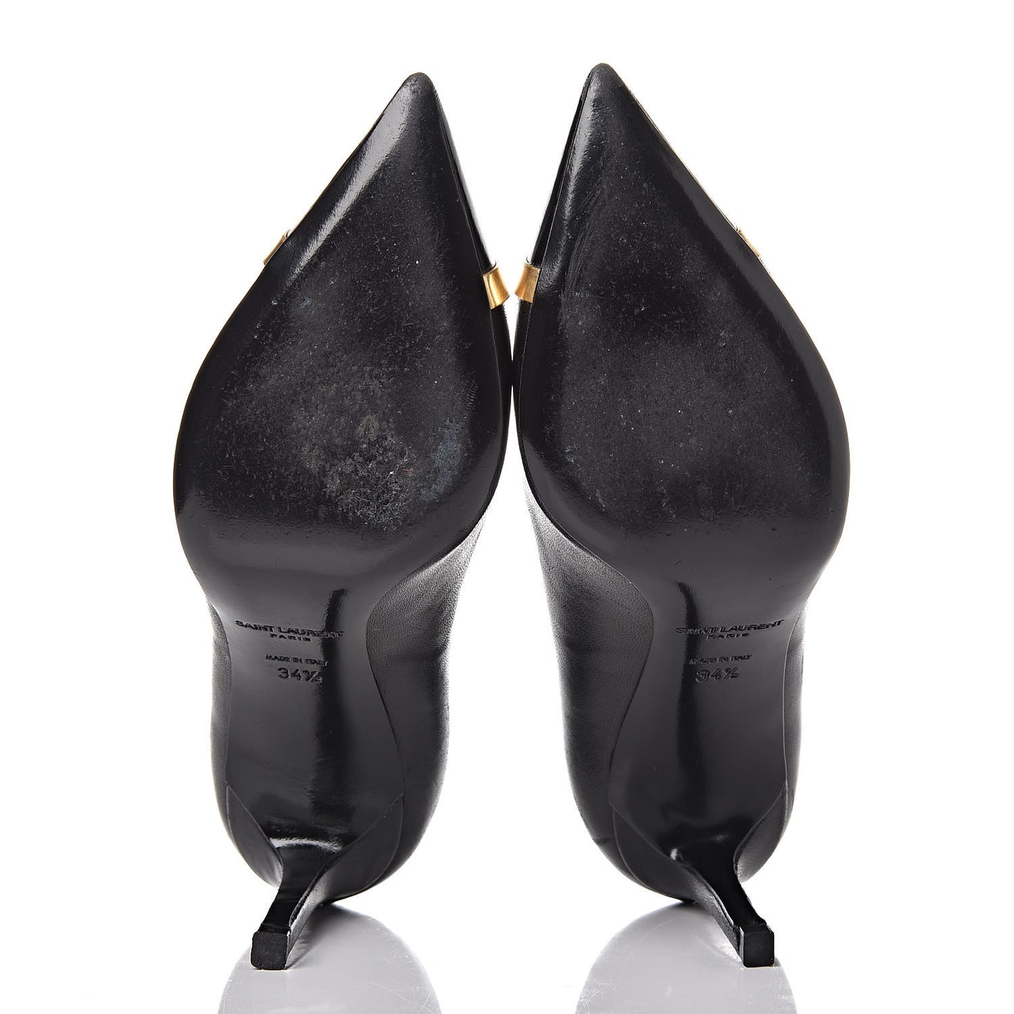 Leather Classic Paris 80 Cap Toe Escarpin Pumps 34.5 Black