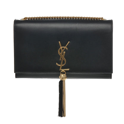 Saint Laurent Smooth Calfskin Medium Classic Monogram Kate Tassel Satchel Black 1 of 8