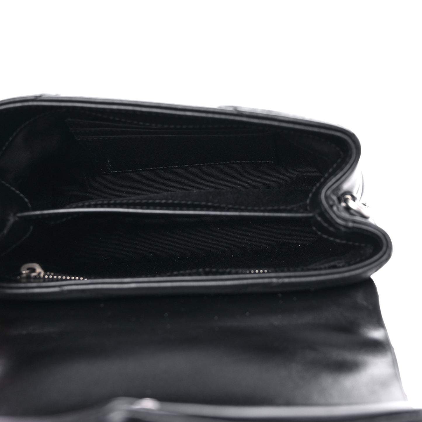 Calfskin Y Quilted Monogram Toy Loulou Crossbody Bag Black