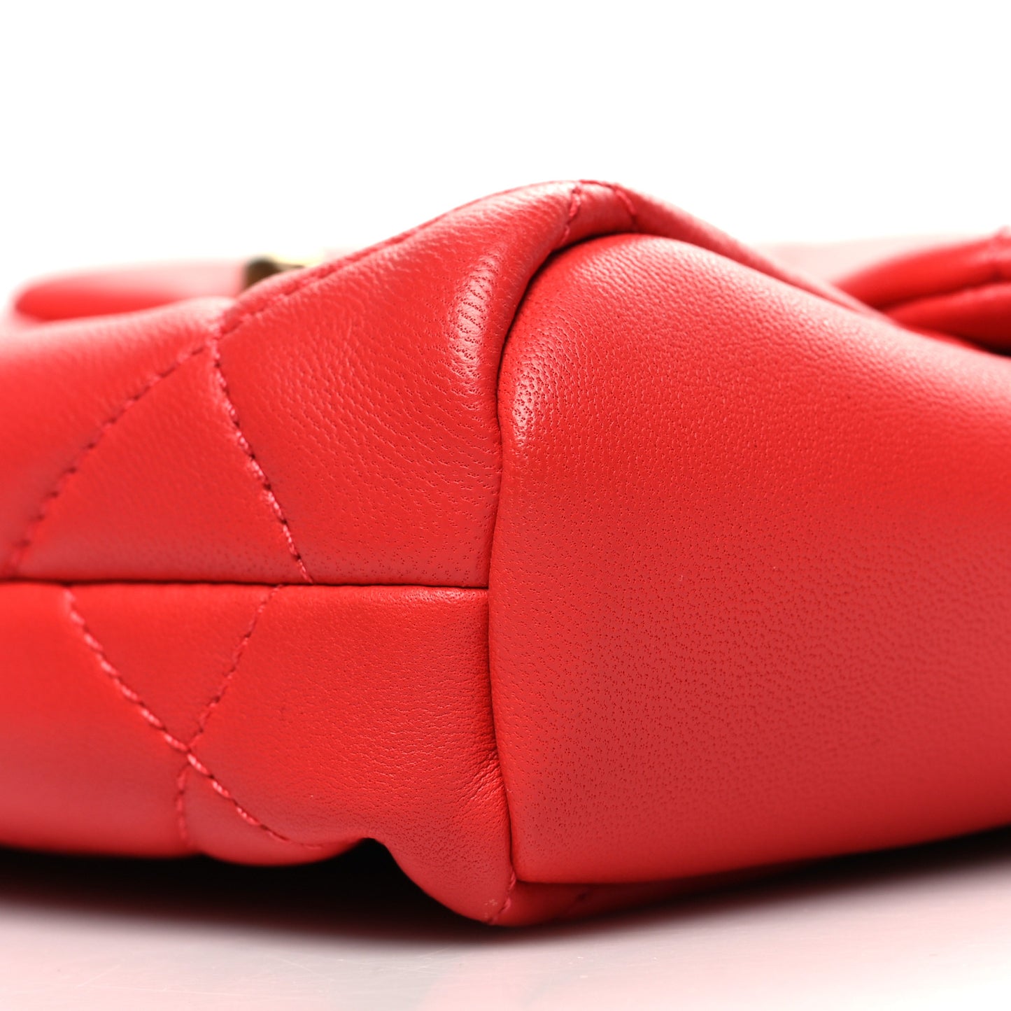 Lambskin Quilted Side-Packs Red