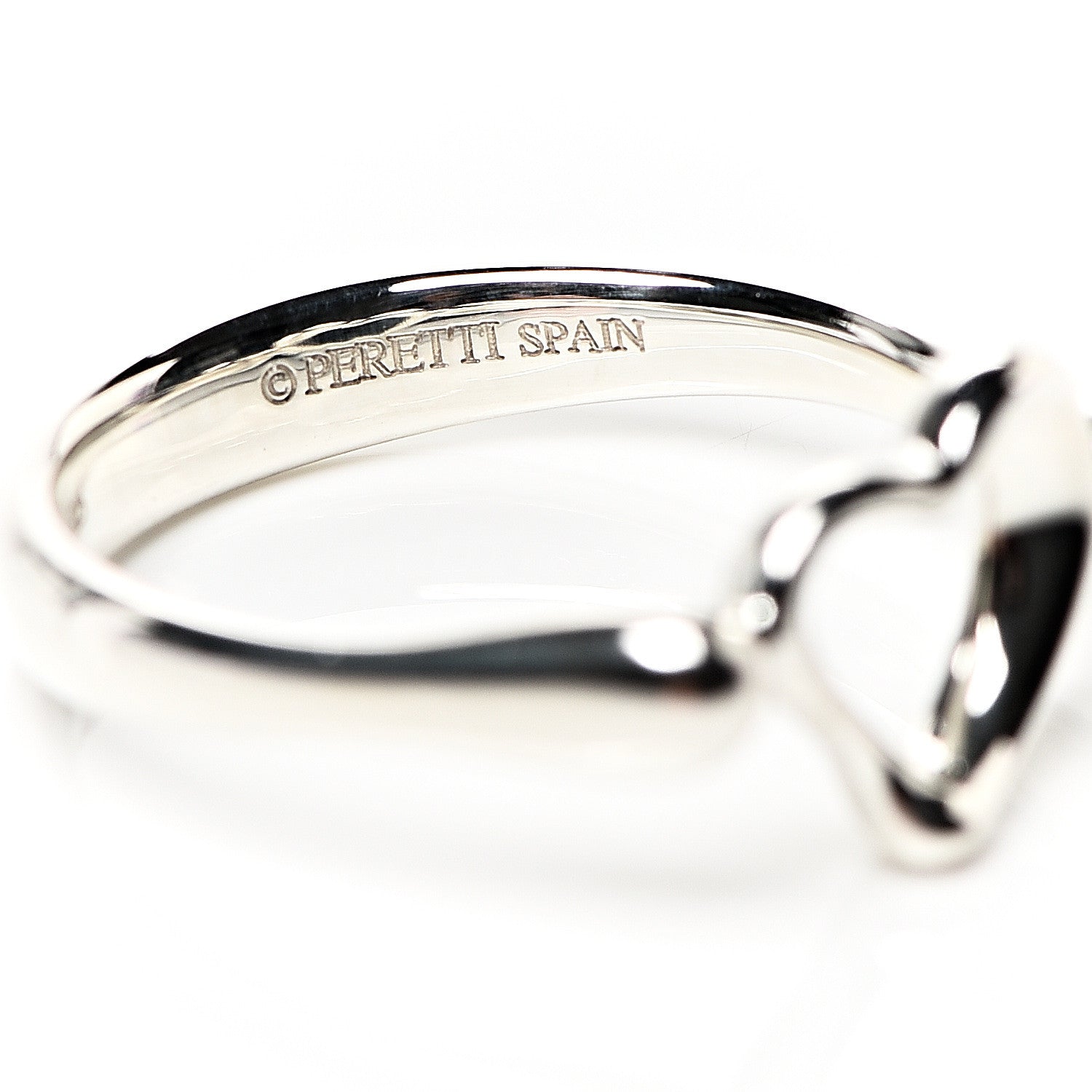 Tiffany Sterling Silver Elsa Peretti Open Heart Ring 50 5.25 5 of 5