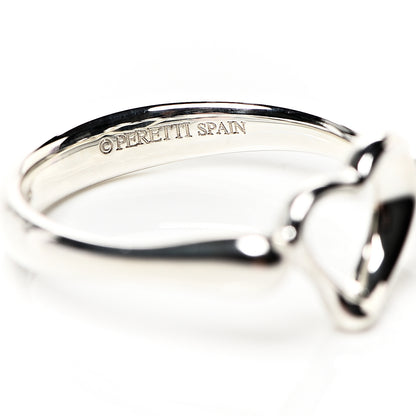 Tiffany Sterling Silver Elsa Peretti Open Heart Ring 50 5.25 5 of 5