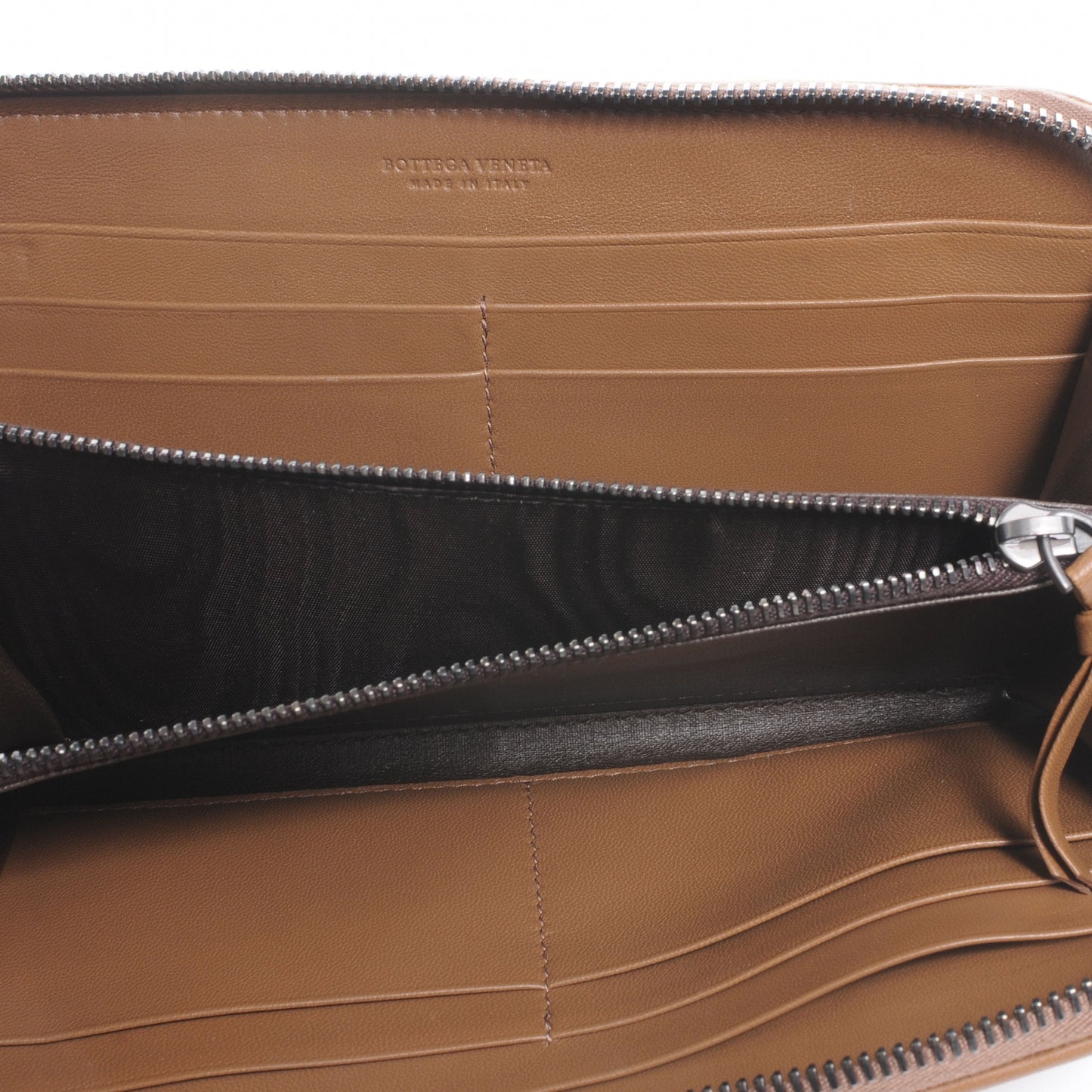 Nappa Intrecciato Zip Around Wallet Edoardo