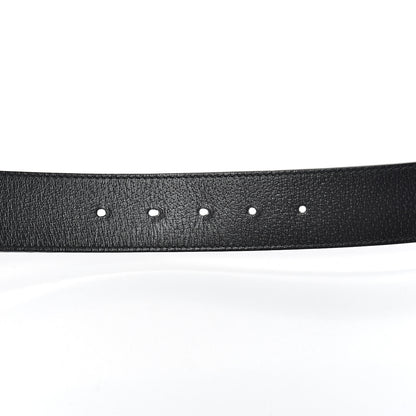 Gucci Textured Dollar Calfskin Nickel Double G 40mm Belt 105 42 Black 5 of 8