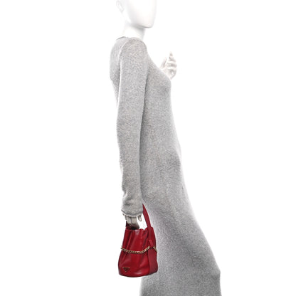 Prada Nappa Petit Sac Mini Bucket Bag Cherry 2 of 10
