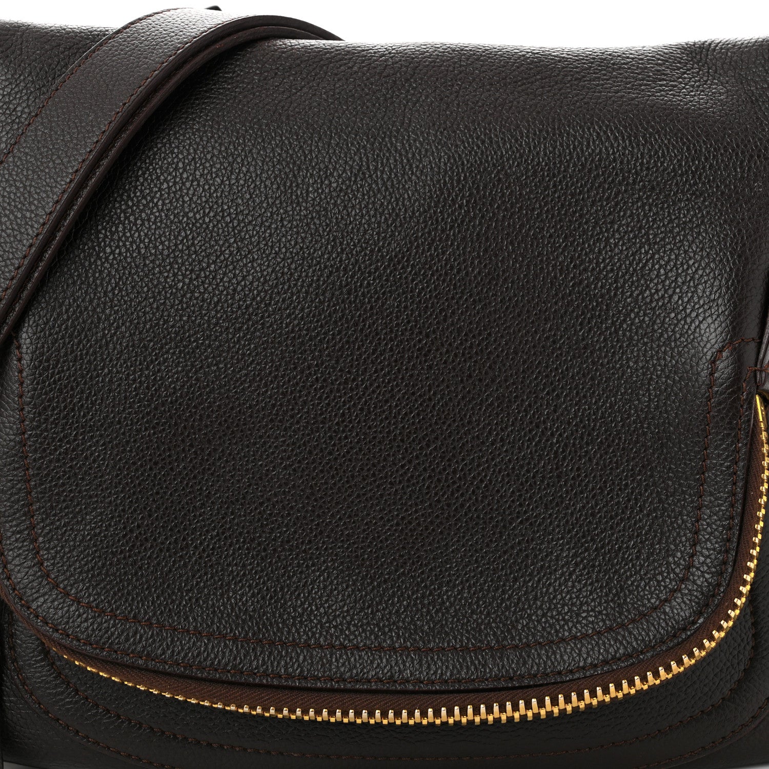 Tom Ford Grained Calfskin Medium Jennifer Crossbody Bag Brown 8 of 11