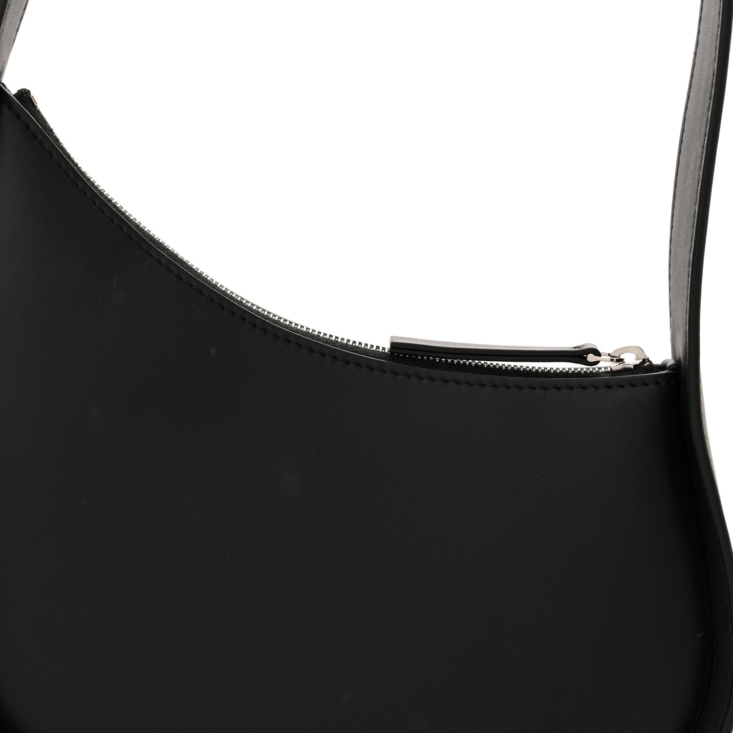 The Row Smooth Calfskin Half Moon Shoulder Bag Black 7 of 10