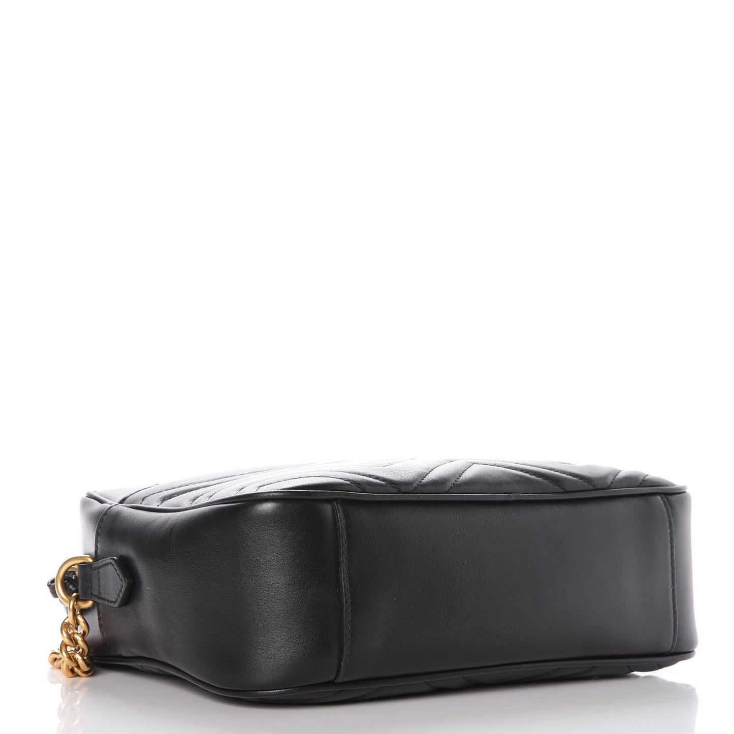 Calfskin Matelasse Medium GG Marmont Chain Shoulder Bag Black