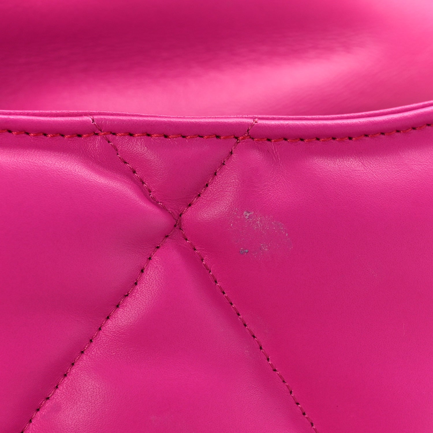 Balenciaga Nappa Calfskin Quilted Touch B Puffy Clutch Fuchsia 10 of 14